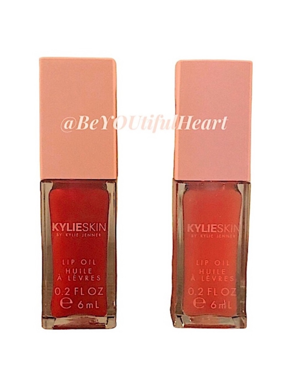 Kylie Cosmetics Lip Oil Duo in Pomegranate & Passion Fruit, 2 x 0.2 fl oz / 6 ml